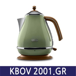 오마오리빙 드롱기 KBOV2001- GR 그린 아이코나 빈티지 전기주전자 정품